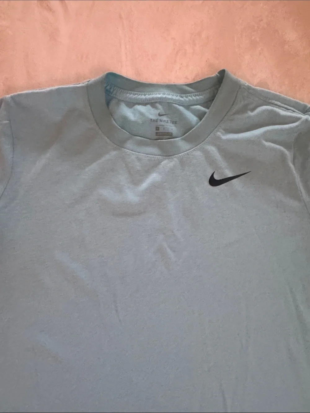 Nike Light Blue Crewneck T-Shirt with Black Swoosh